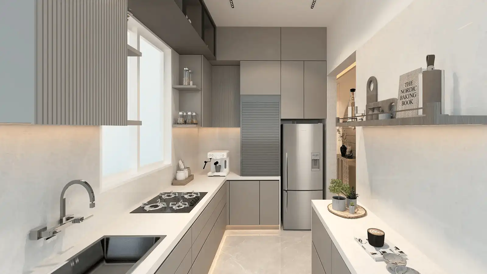 Modern modular kitchen design at Hiranandani Eleva Goa