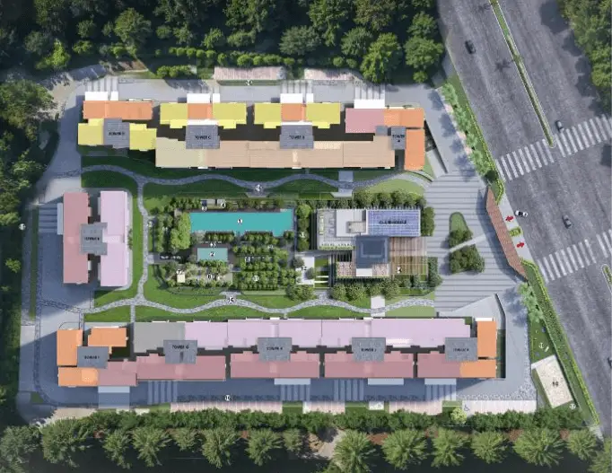 Master plan layout of Hiranandani Eleva Goa showing villa plots, amenities, and green spaces