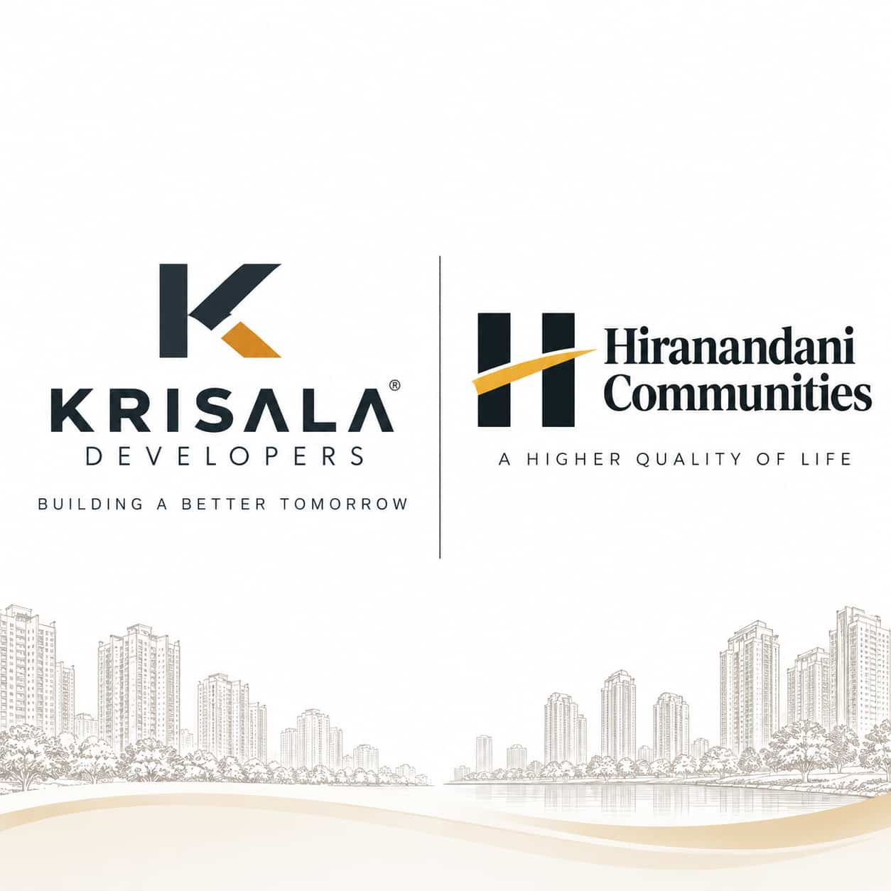 Krisala Developers and Hiranandani Communities official logo