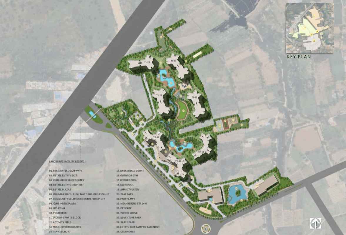 Hiranandani Krisala The Colosseum - Master plan showing the apartment layout at North Hinjewadi, Pune