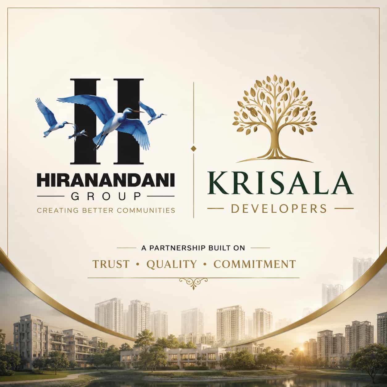 Hiranandani Group and Krisala Developers Logo